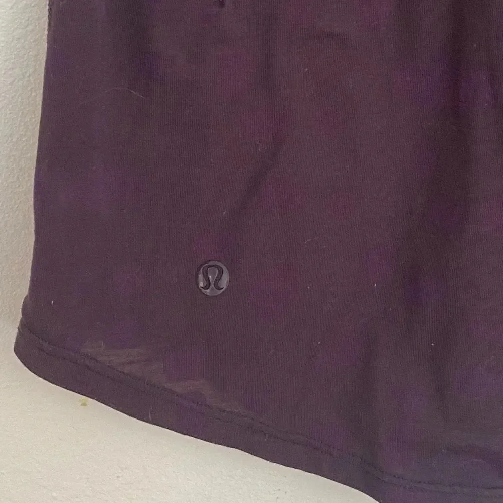 Lululemon sheer tank merlot color size 2